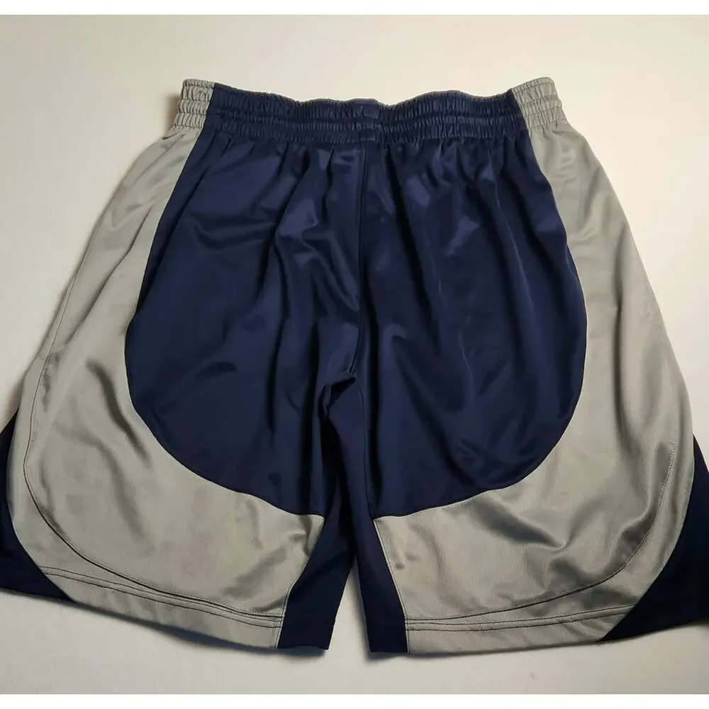 Nike Jordan Mens XXL Navy & Silver Basketball Long Shorts Drawstring